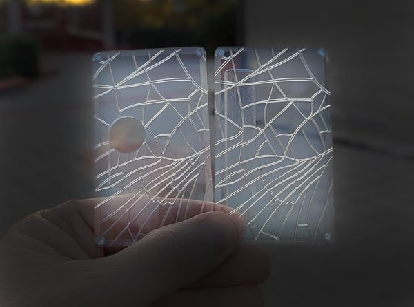 Billetteria – pannelli incisi vetro rotto per Billet Box