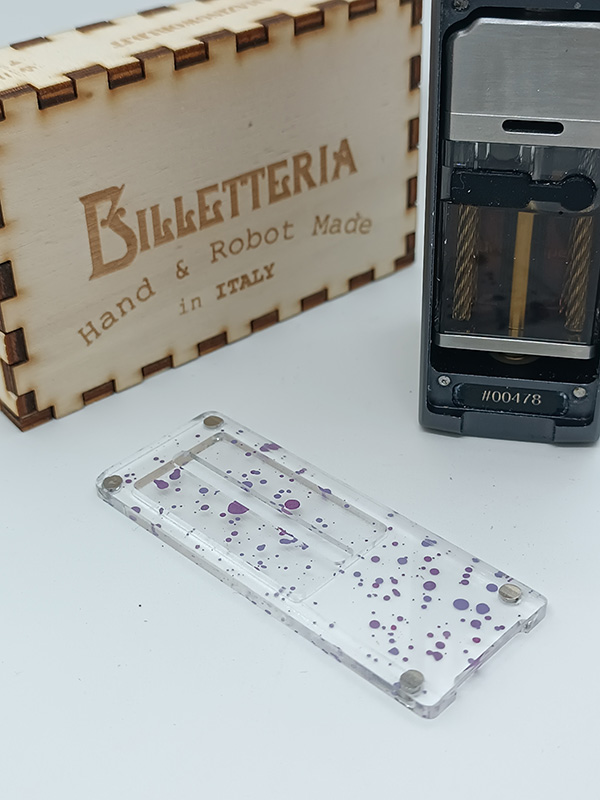 Billetteria - pannelli in acrilico "splatter" per Stubby